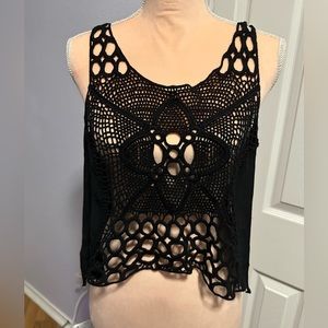 Crochet open front tank